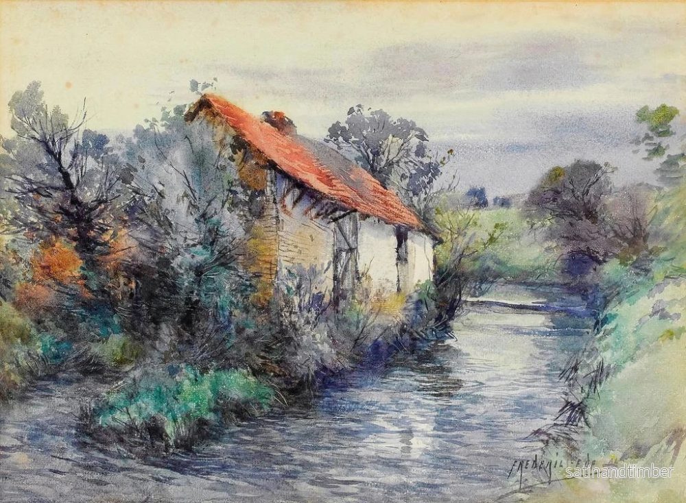 Reproduktion av målningen Landskap med ett stuga - Frederic Charles Vipond Ede - Bild 2