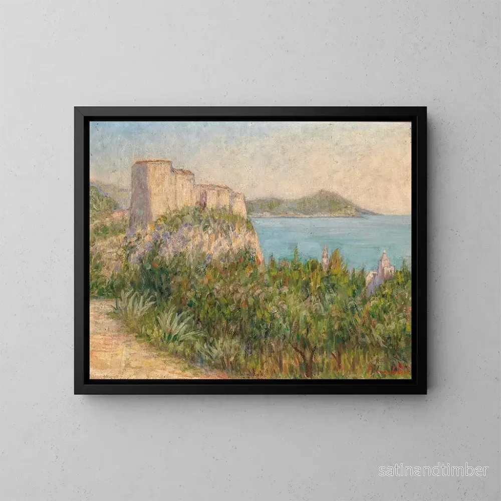 Reproduktion av målningen Vue de la forteresse Lovrijenac à Dubrovnik - Flora Jaksic