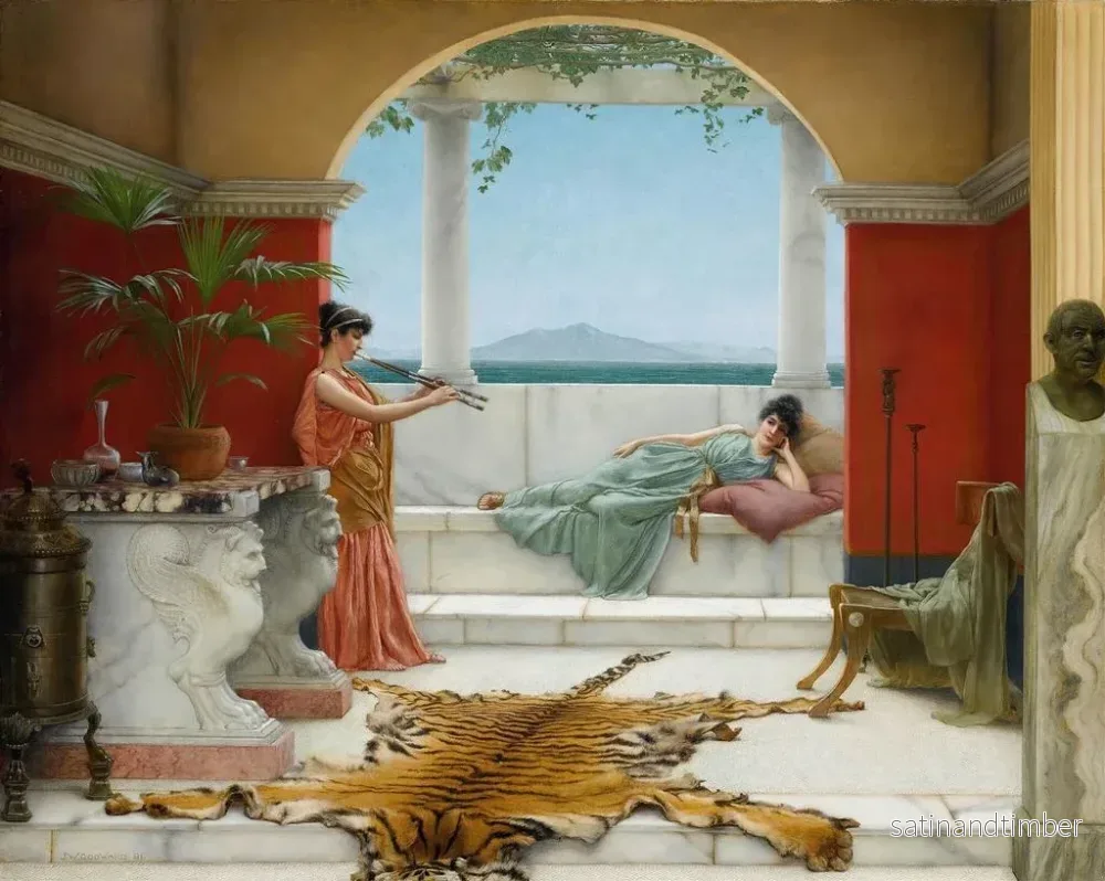 Reproduktion av målningen La douce sieste d'un jour d'été - John William Godward - Bild 2