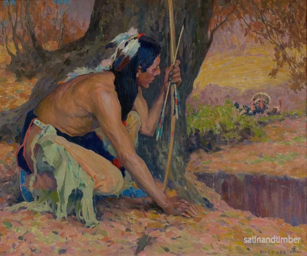 Reproduktion av målningen Le chasseur de dindes - Eanger Irving Couse - Bild 2
