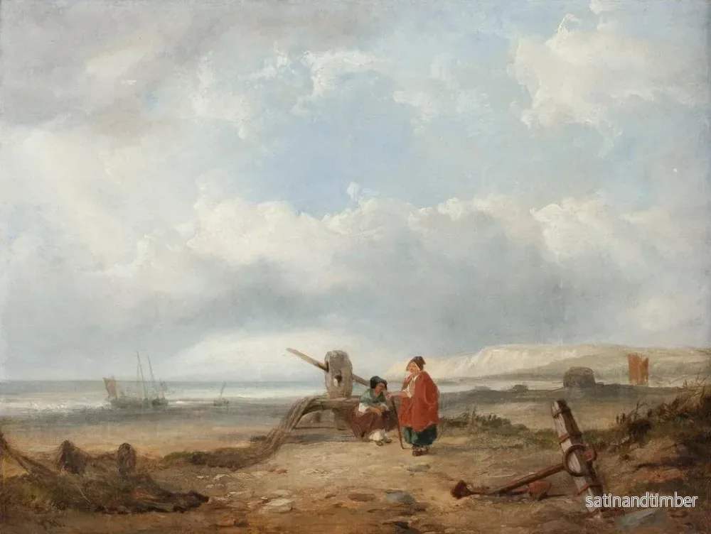 Reproduktion av målningen På stranden - John H Wilson - Bild 2