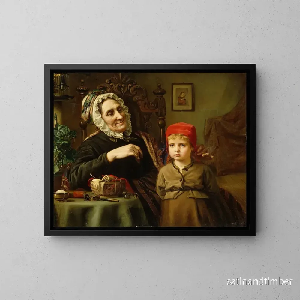 Reproduktion av målningen Le Petit Chaperon rouge - Harriet Backer