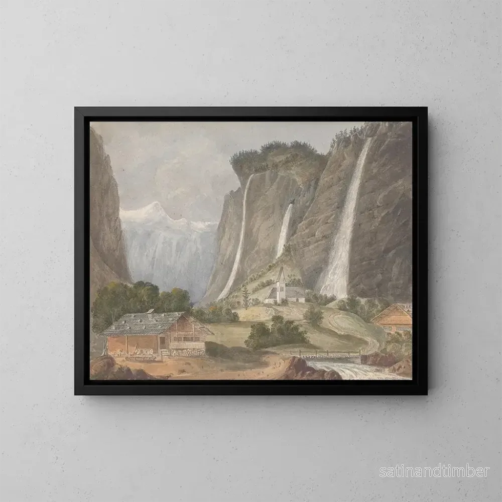 Reproduktion av målningen Cascades de Staubbach, Lauterbrunnen, Schweiz - Isaac Weld