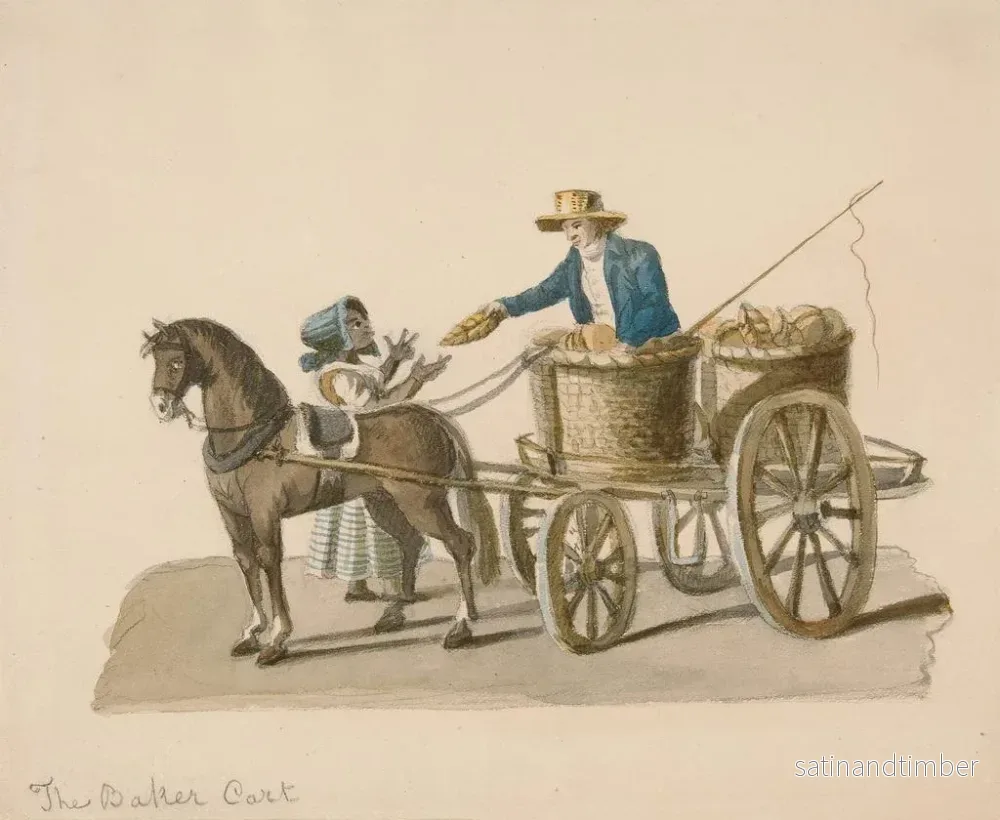 Reproduktion av målningen Le chariot des boulangers - Nicolino Calyo - Bild 2