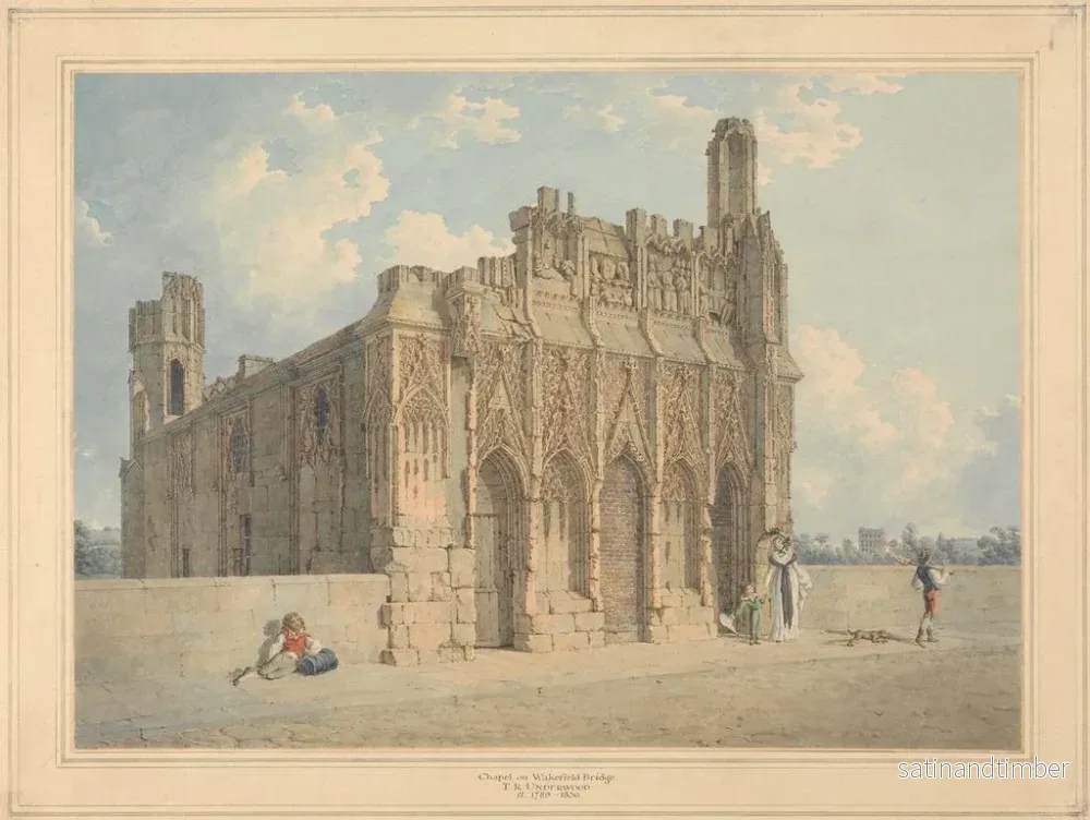 Reproduktion av målningen La chapelle du pont de Wakefield, Yorkshire - Thomas Richard Underwood - Bild 2
