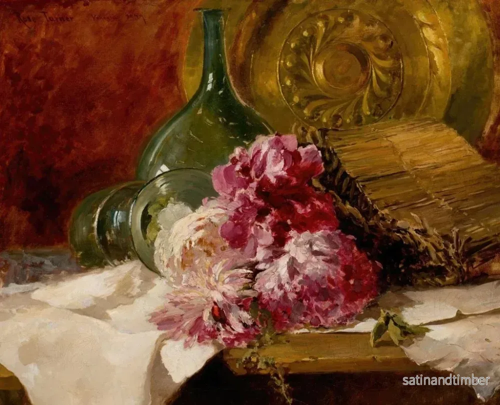 Reproduktion av målningen Naturtavla med blommor och ett glas - Ross Sterling Turner - Bild 2