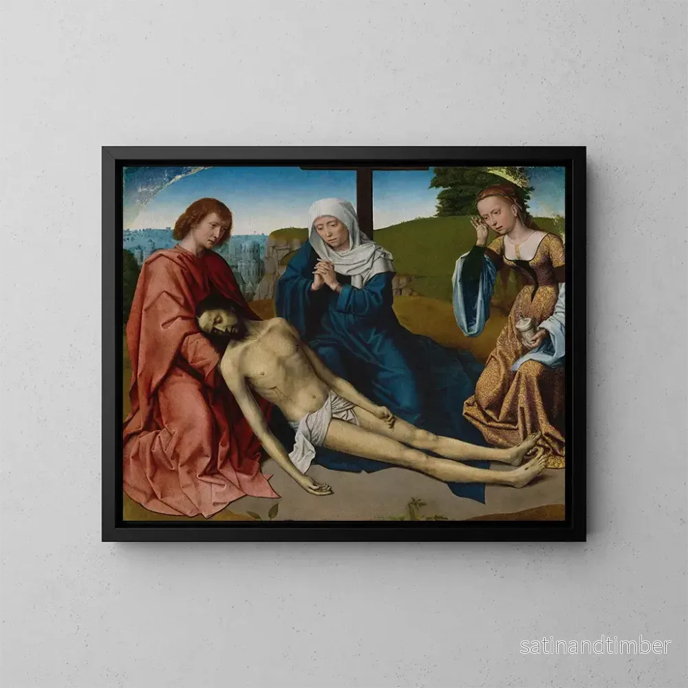 Reproduktion av målningen Lamentation sur le corps du Christ - Gerard David