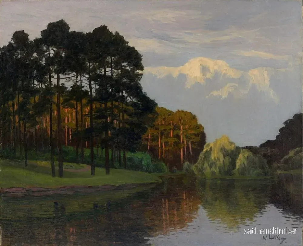 Reproduktion av målningen Lac Hubertus i Grunewald - Walter Leistikow - Bild 2