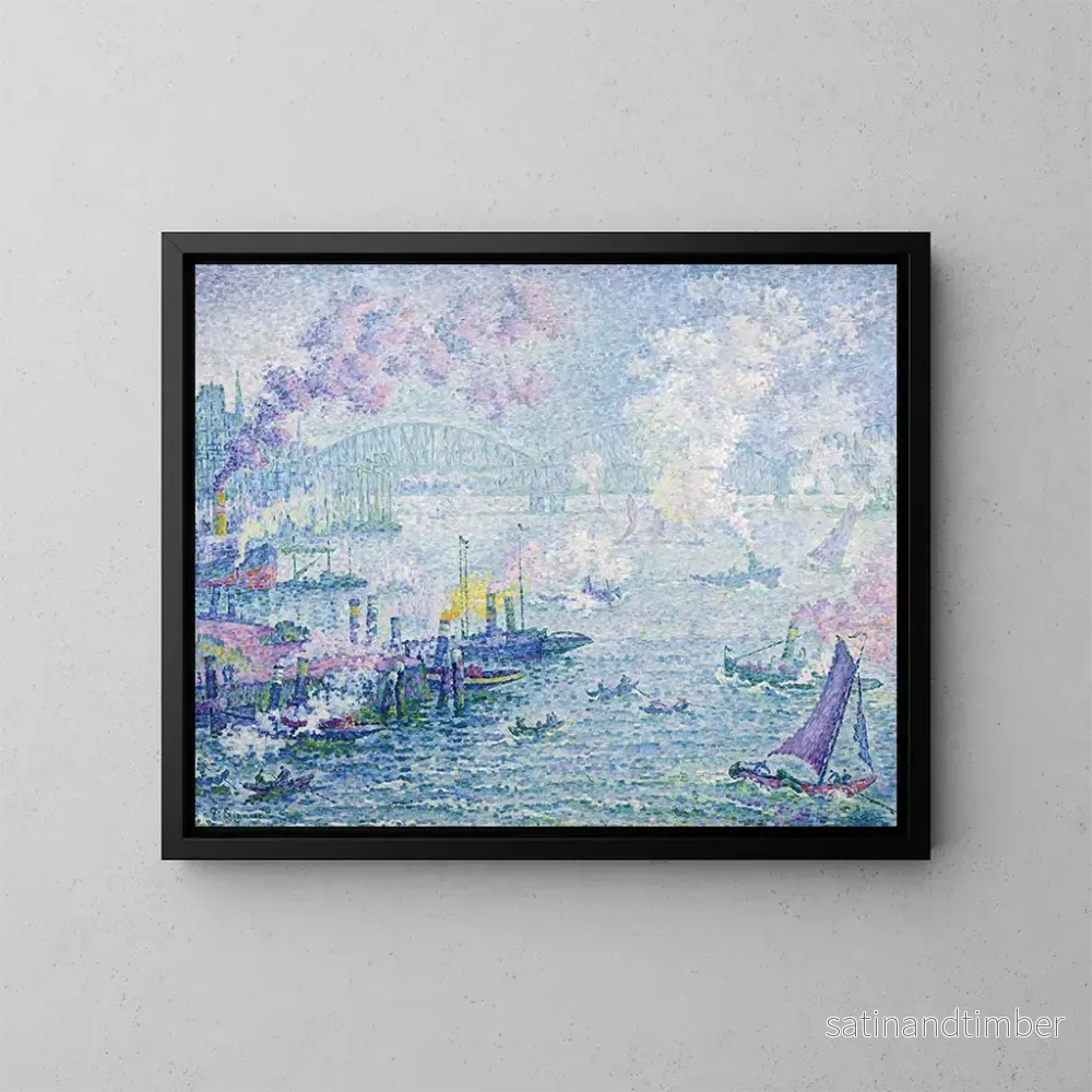 Reproduktion av målningen Le port de Rotterdam – Paul Signac