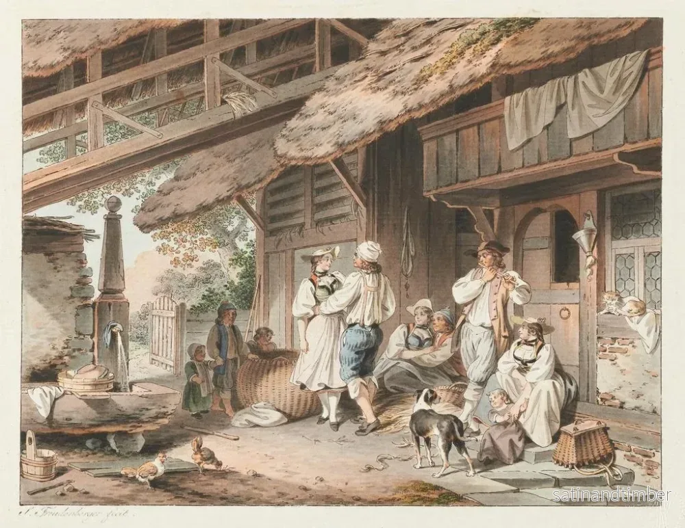 Reproduktion av målningen La petite fête imprévue - Sigmund Freudenberger - Bild 2