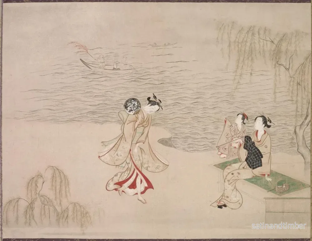 Reproduktion av målningen Skönheter vid havet - Ippitsusai Bunchō - Bild 2