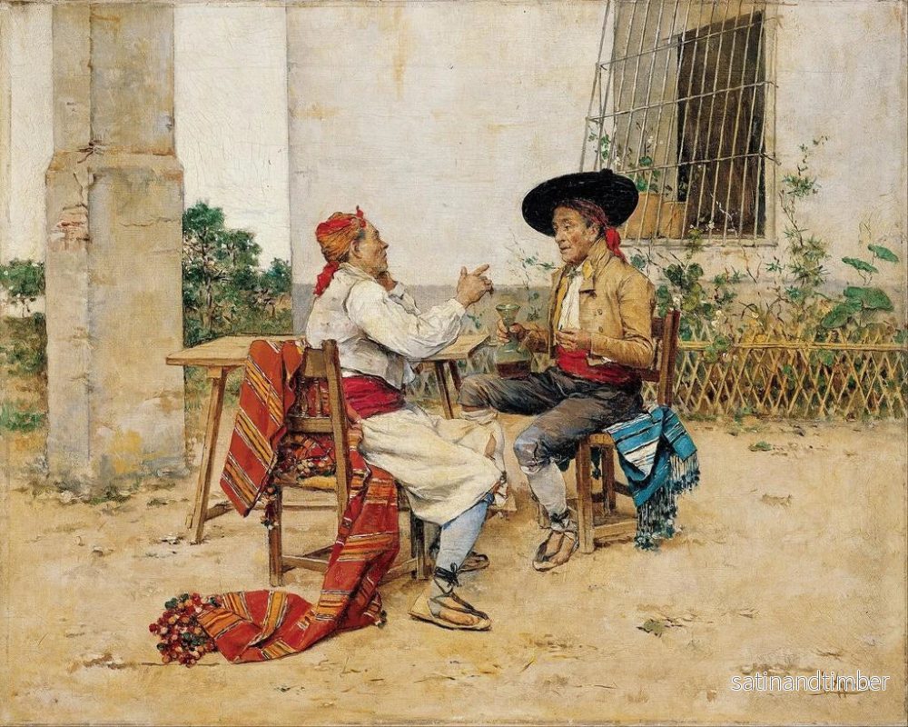 Reproduktion av målningen av två invånare i huerta de Valence - Joaquín Agrasot - Bild 2