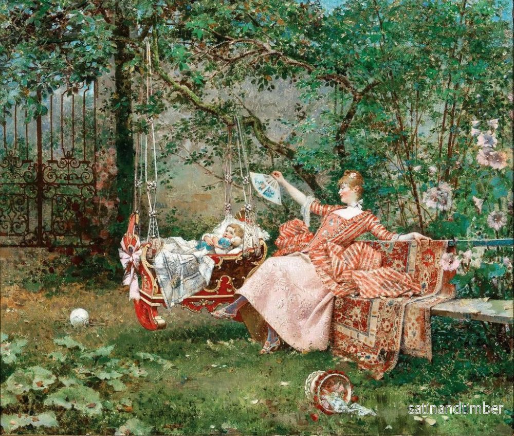 Reproduktion av målningen Lilla barnet somnar - Édouard Toudouze - Bild 2