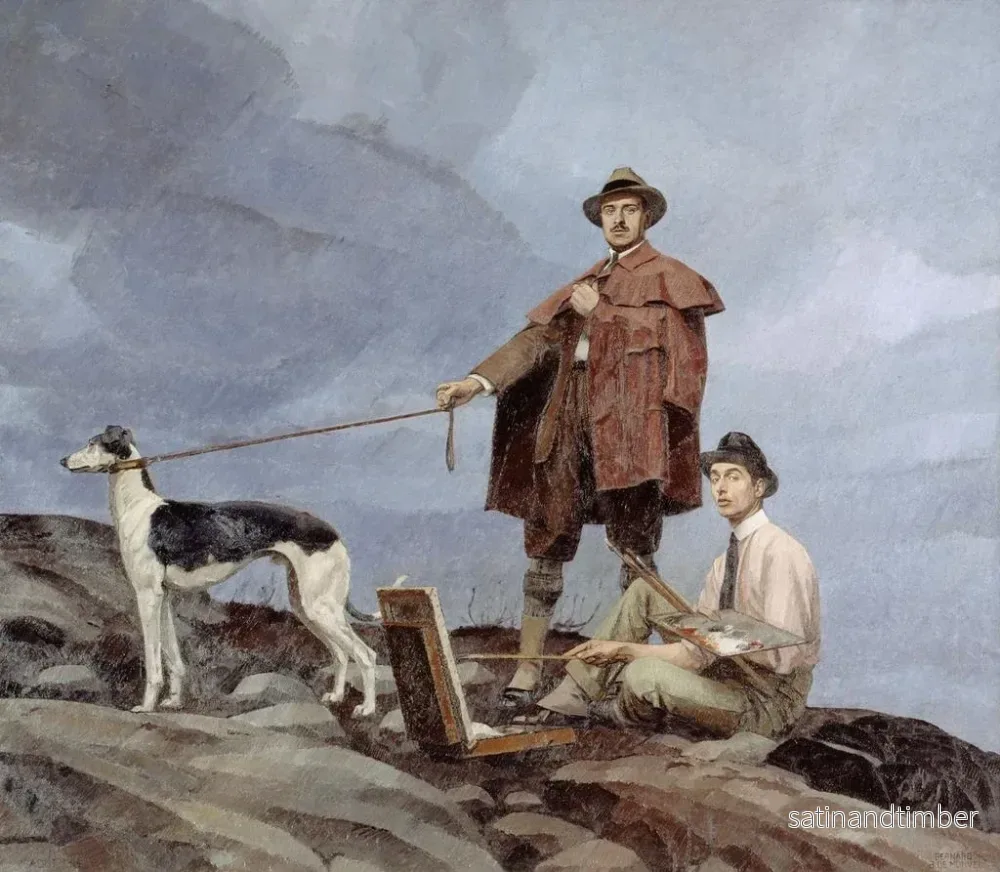 Reproduktion av målningen Dunoyer de Segonzac och Boussingault som målar - Bernard Boutet de Monvel - Bild 2
