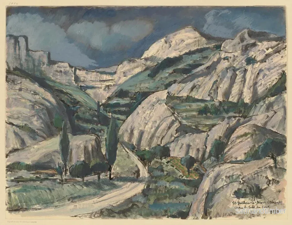 Reproduktion av målningen Saint-Guilhem-le-Désert, Hérault, cirque du Bout du Monde - Hermann Lismann - Bild 2