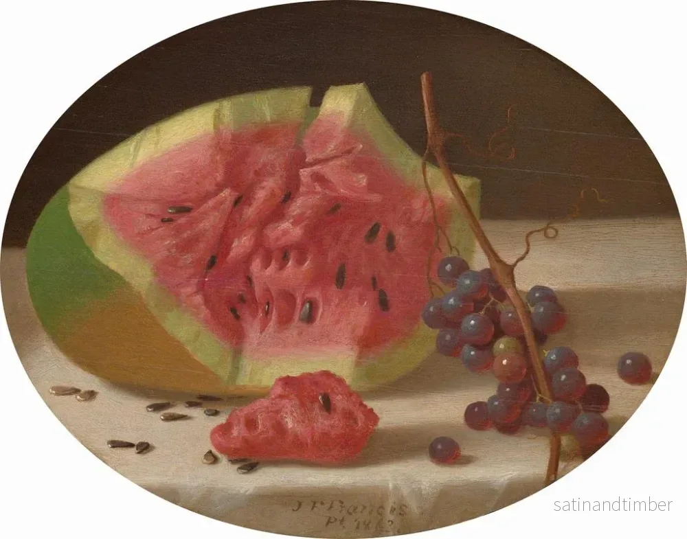 Reproduktion av målningen Vattenmelon och druvor - John F. Francis - Bild 2