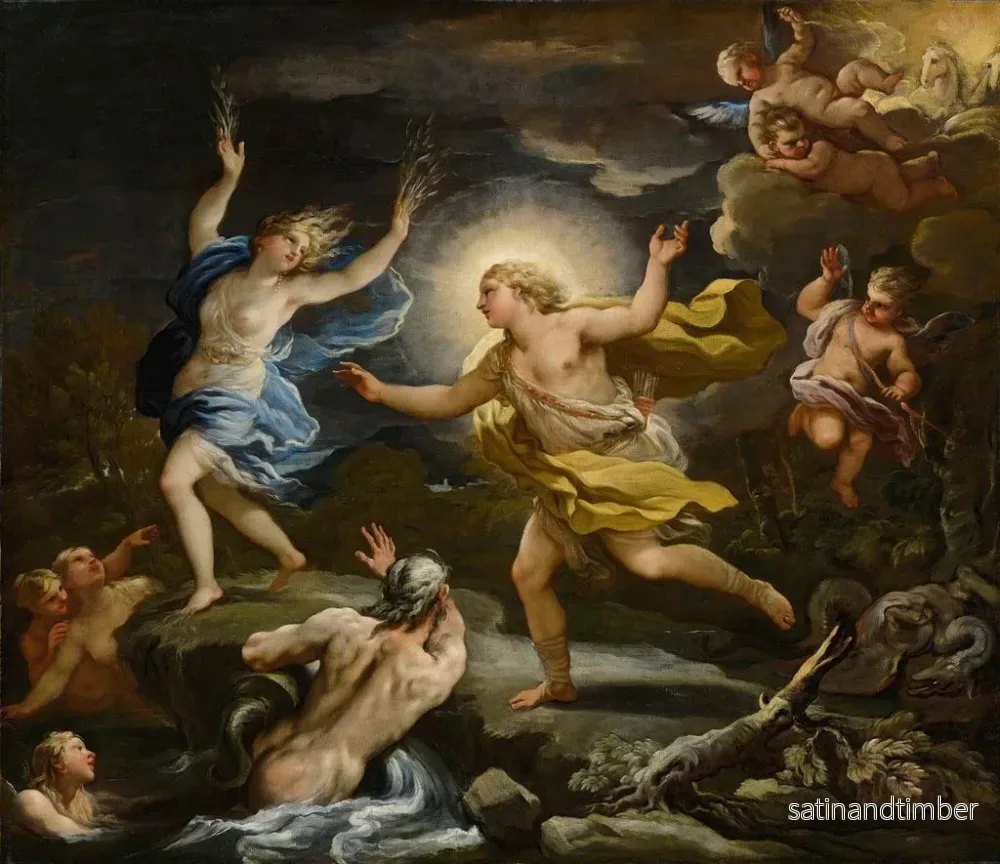 Reproduktion av målningen Apollon och Daphné - Luca Giordano - Bild 2