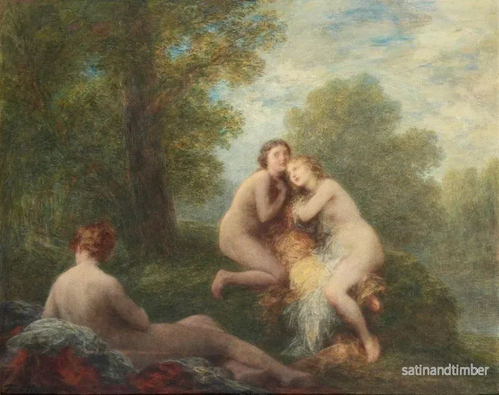 Reproduktion av målningen Tre bekymrade badare - Henri Fantin-Latour - Bild 2