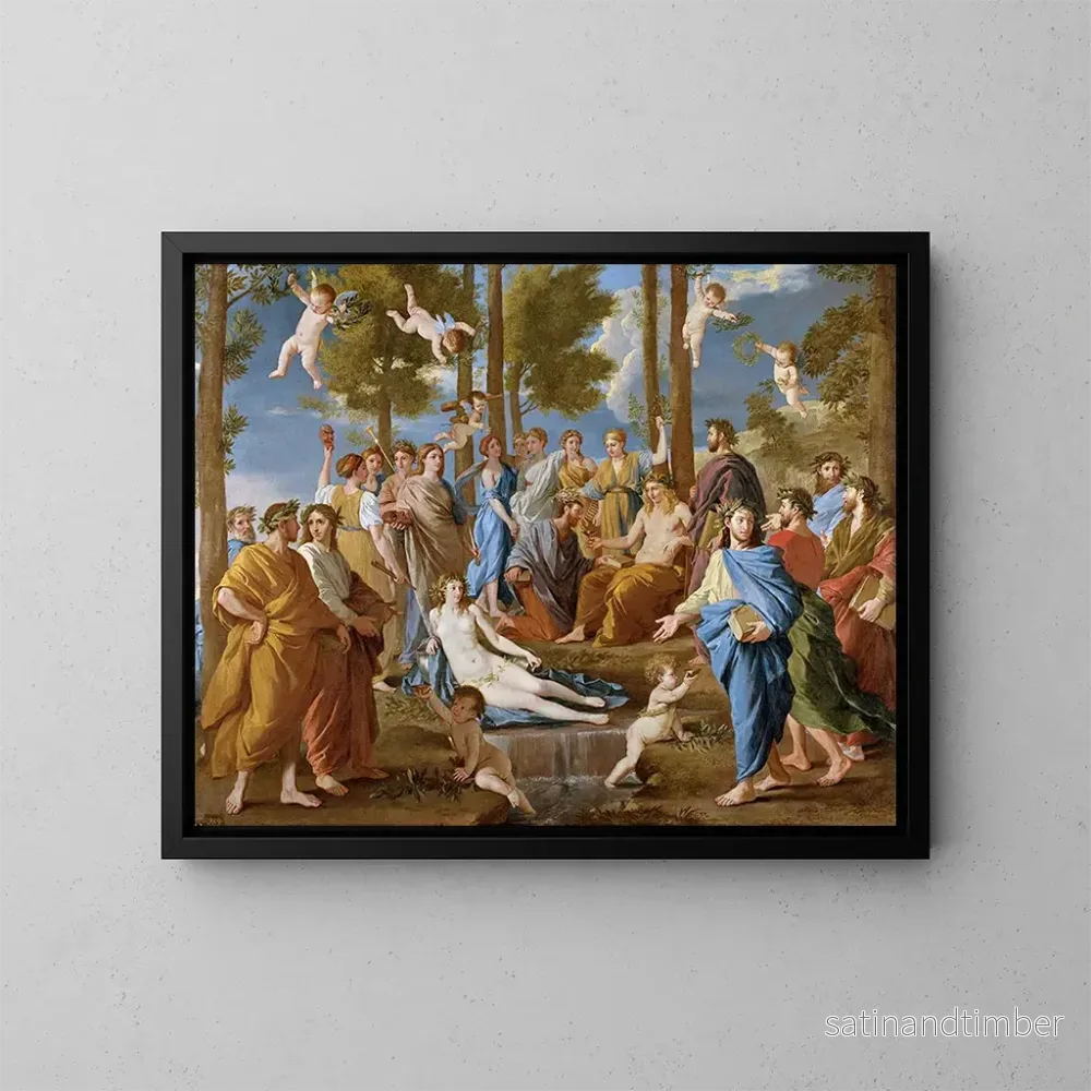 Reproduktion av målningen Le Parnasse - Nicolas Poussin
