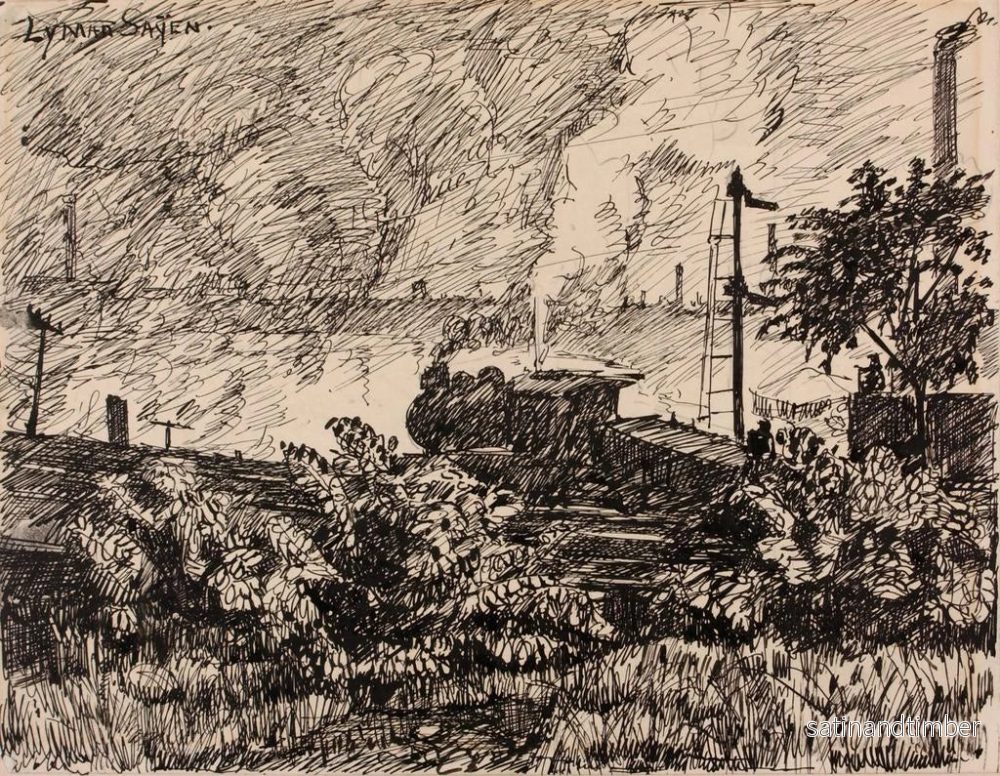 Reproduktion av målningen Le Schuylkill n° 6 - Henry Lyman Saen - Bild 2