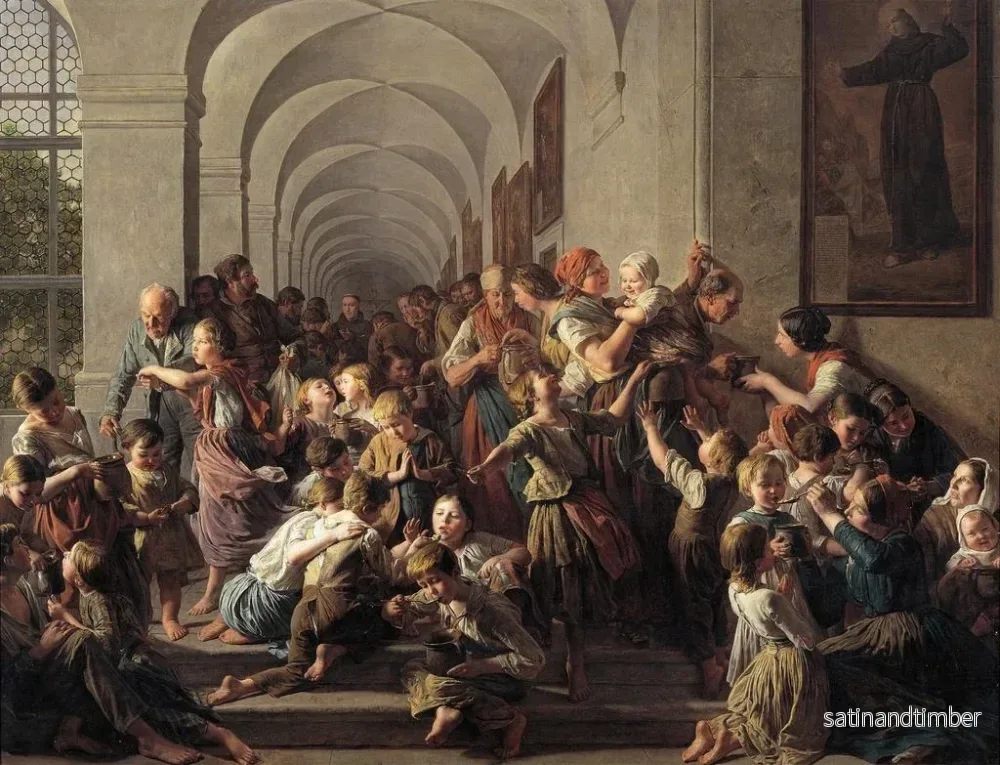 Reproduktion av målningen La soupe du couvent - Ferdinand Georg Waldmüller - Bild 2