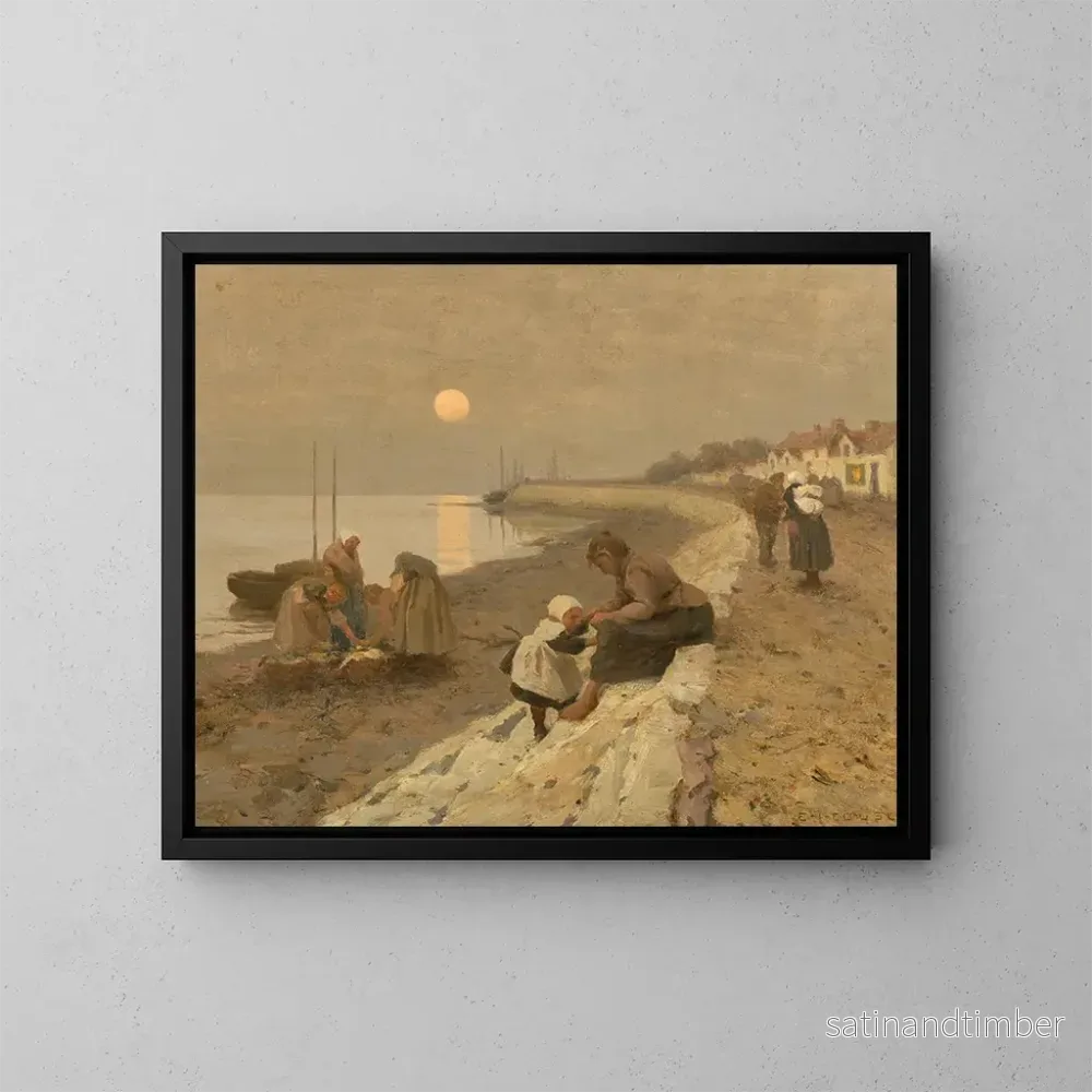 Reproduktion av målningen Le quai à Naples – Eanger Irving Couse Reproduktion av målningen Le quai à Naples – Eanger Irving Couse