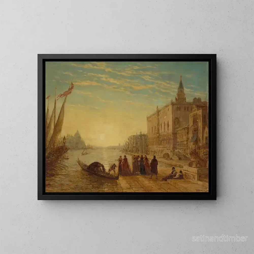 Reproduktion av målningen Venise, quai des Esclavons – Félix Ziem Reproduktion av målningen Venise, quai des Esclavons – Félix Ziem