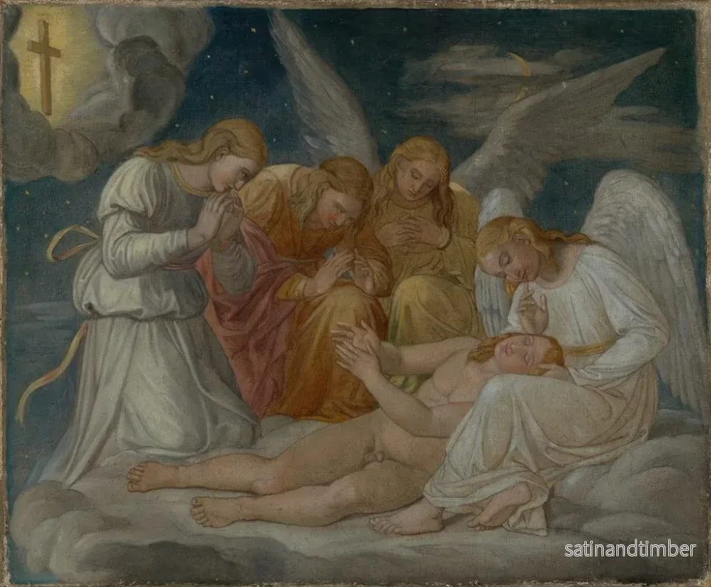 Reproduktion av målningen Le Christ aperçoit la croix en rêve - Gottlieb Schick - Bild 2