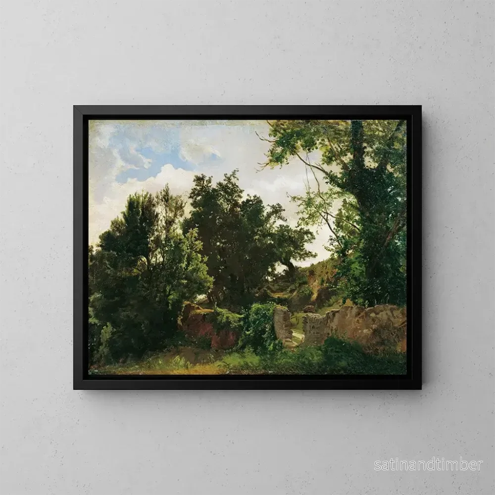 Reproduktion av målningen Mur du château à Plankenberg - Emil Jakob Schindler