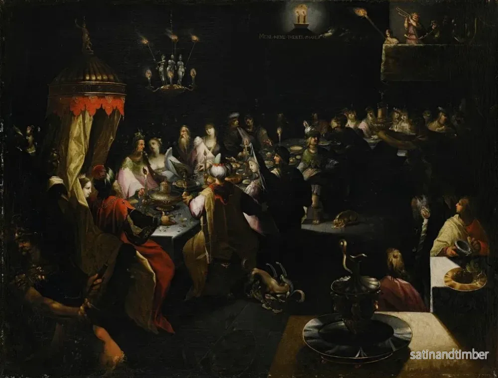 Reproduktion av målningen Le Festin de Balthazar - Ecole de Jan Harmensz Muller - Bild 2