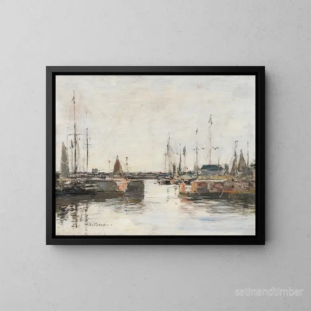 Reproduktion av målningen Le sas de Trouville - Eugène Boudin