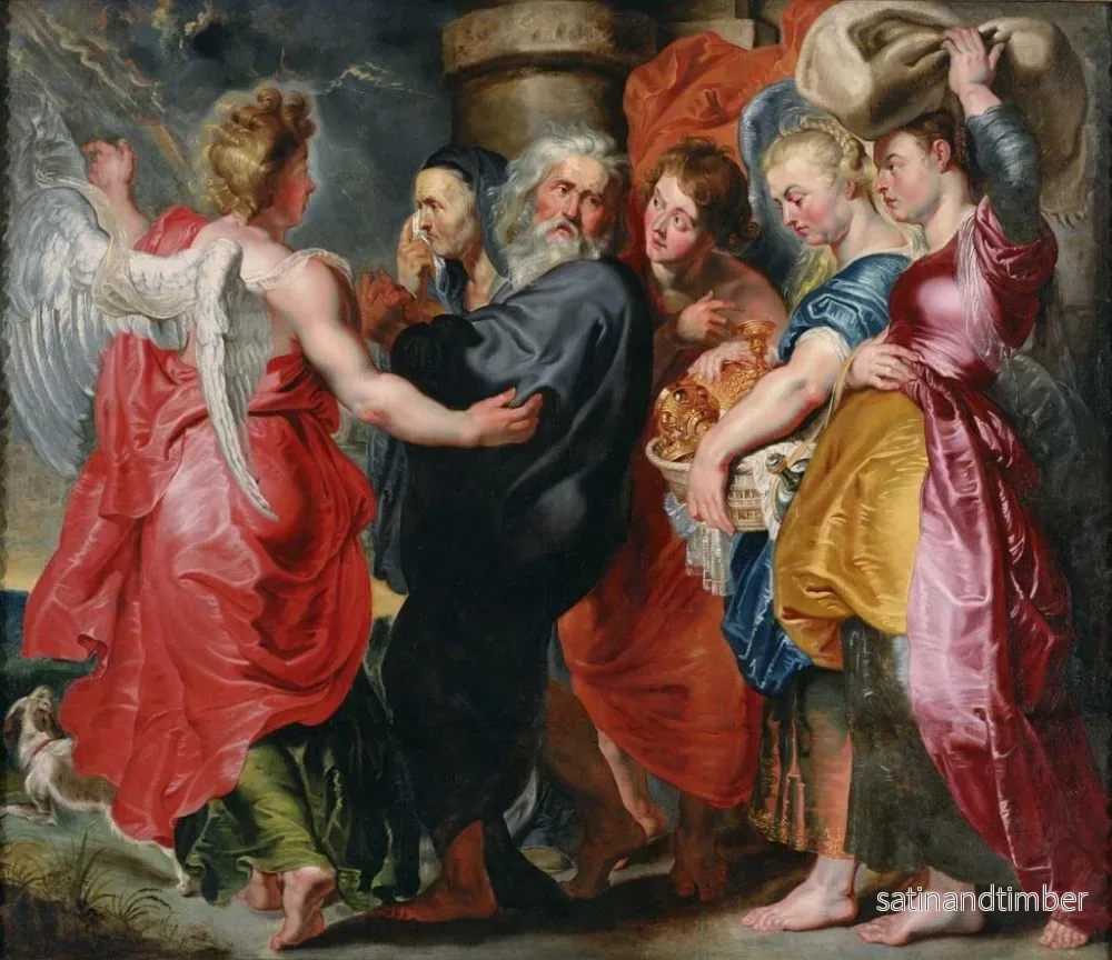 Reproduktion av målningen La fuite de Lot et de sa famille de Sodome - Jacob Jordaens - Bild 2