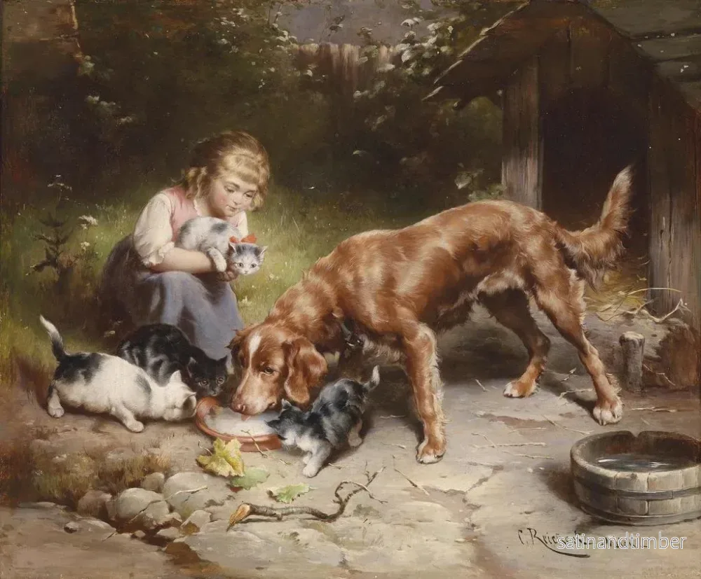 Reproduktion av målningen Festmåltid - Carl Reichert - Bild 2
