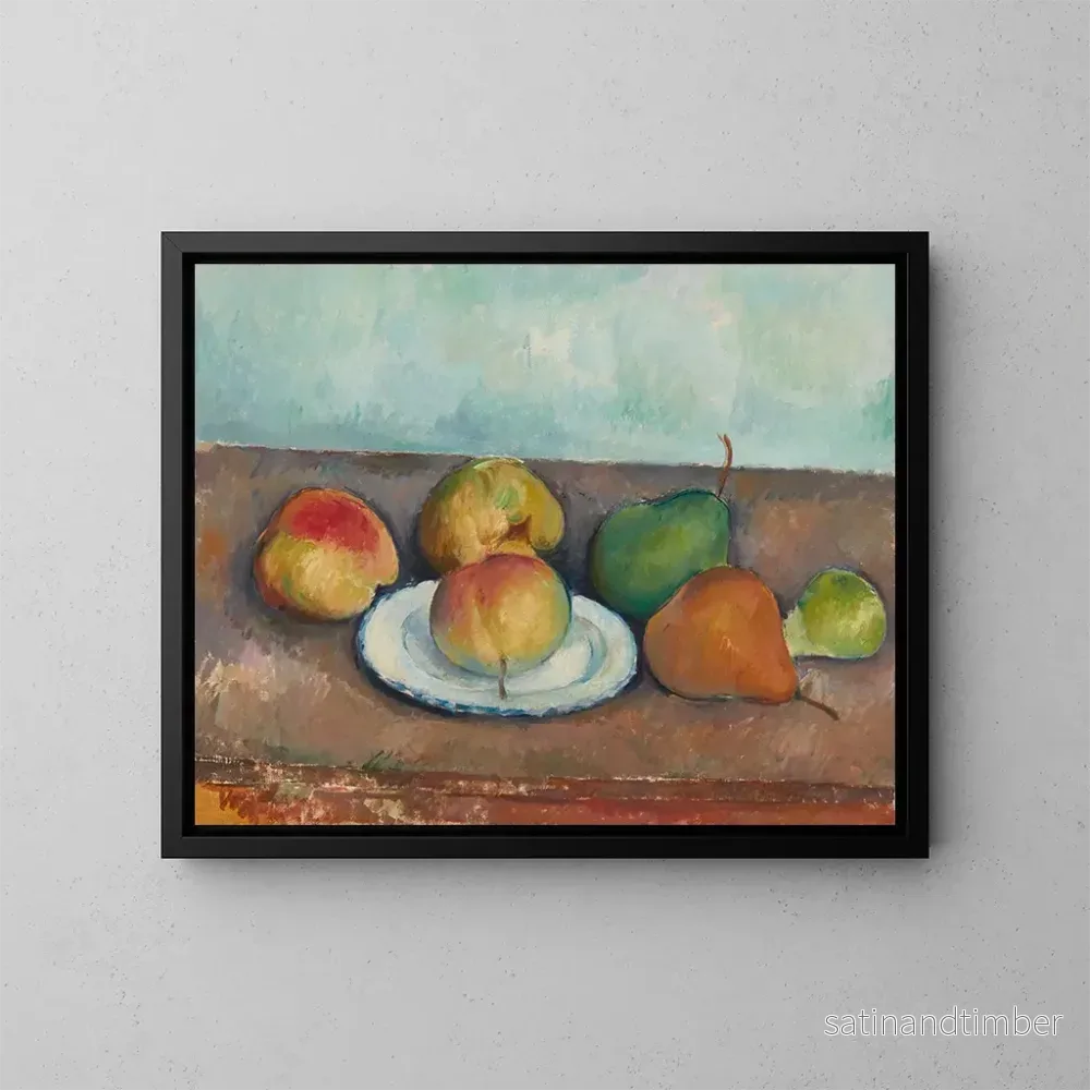 Reproduktion av målningen av fruktstilleben med äpplen och päron - Paul Cézanne