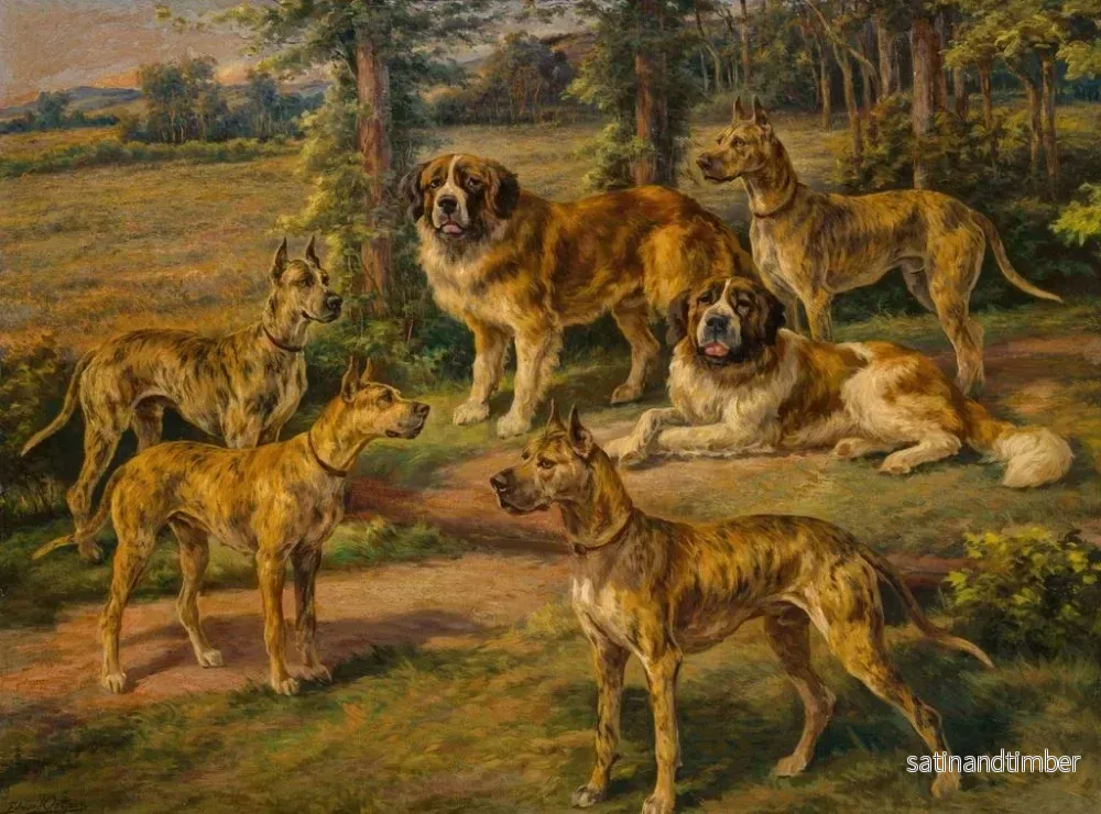 Reproduktion av målningen Les chiens de Harold Lloyd - Edmund Henry Osthaus - Bild 2
