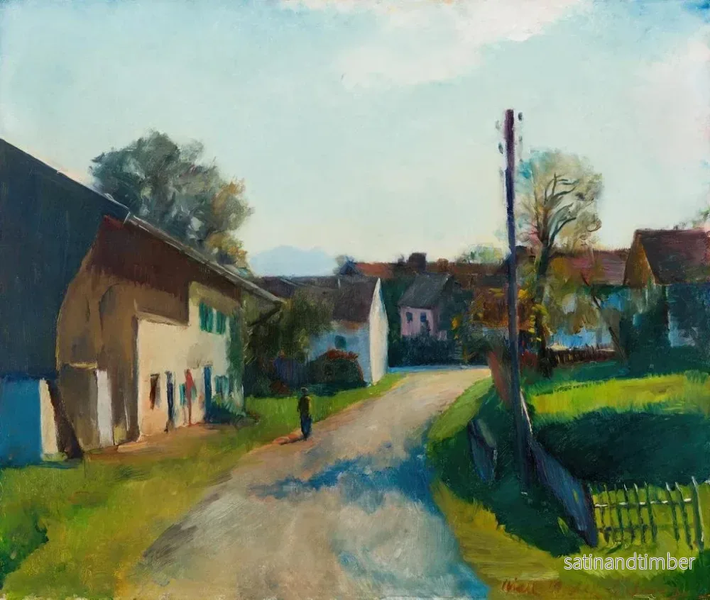 Reproduktion av målningen Rue Orts i Gstadt am Chiemsee - Hiasl Maier-Erding - Bild 2
