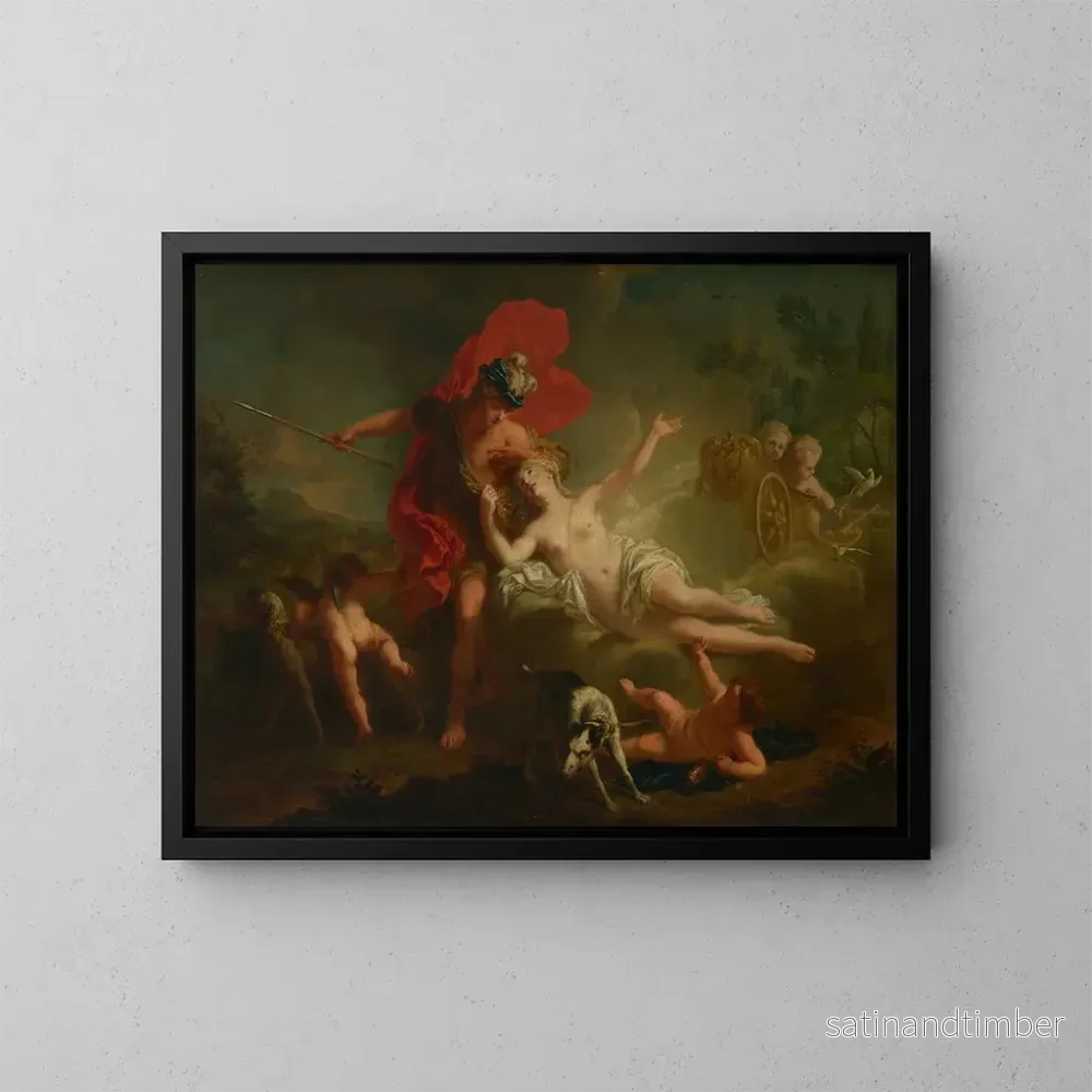 Reproduktion av målningen Venus och Adonis - Jean-Marc Nattier