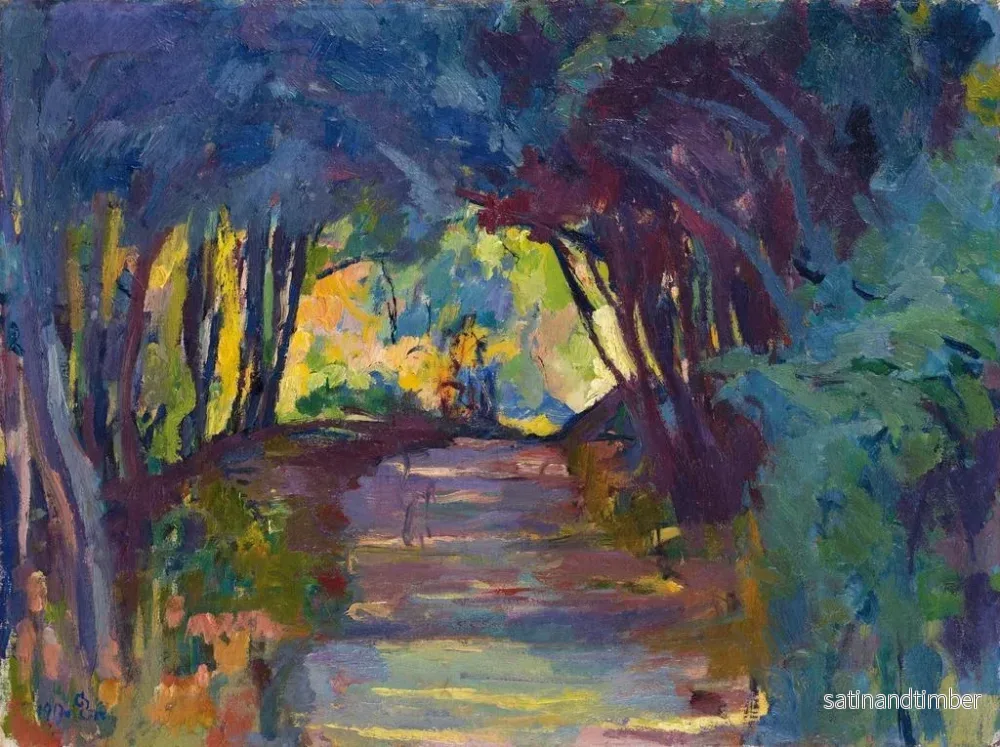 Reproduktion av målningen Sentier forestier - Giovanni Giacometti - Bild 2