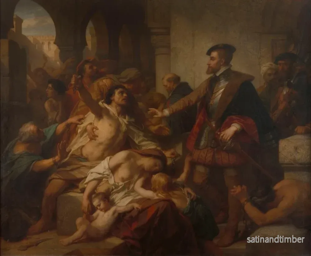 Reproduktion av målningen Charles V frigör slavarna i Tunis - Nicaise De Keyser - Bild 2