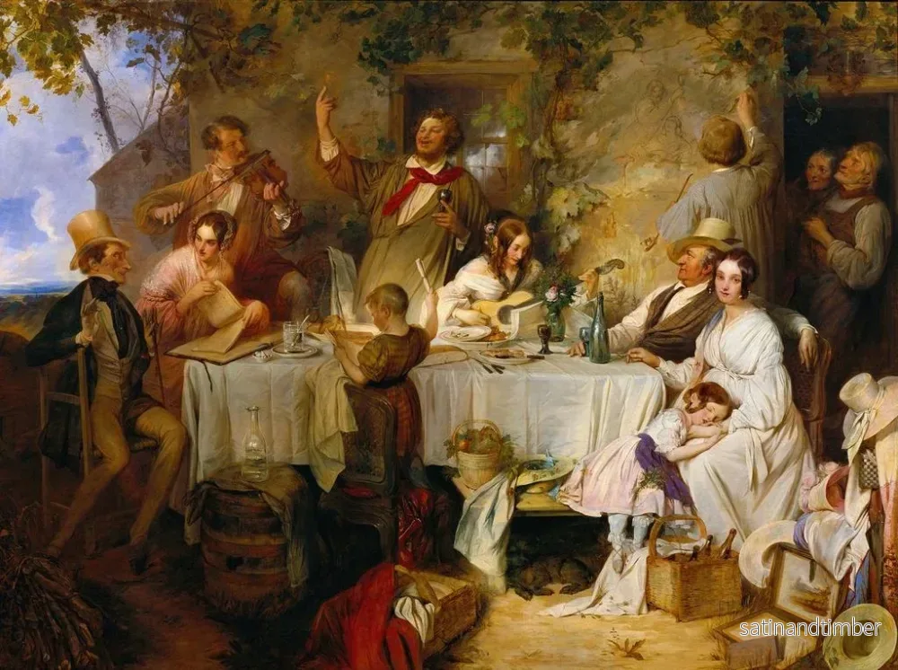 Reproduktion av målningen Vin, kvinna och sång - Josef Danhauser - Bild 2