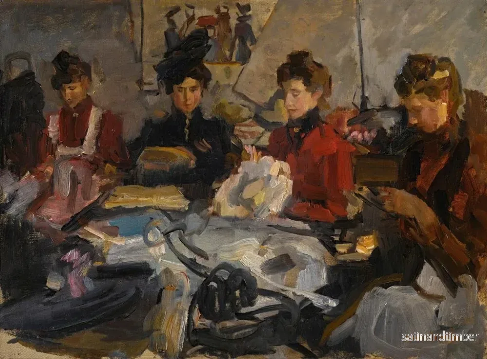 Reproduktion av målningen L'atelier des modistes - Isaac Israëls - Bild 2