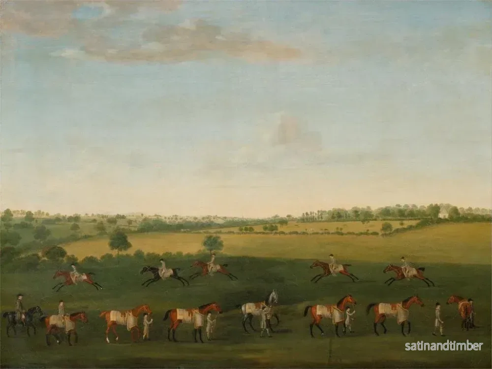 Reproduktion av målningen En serie av travhästar under träning av Sir Charles Warre Malet - Francis Sartorius - Bild 2