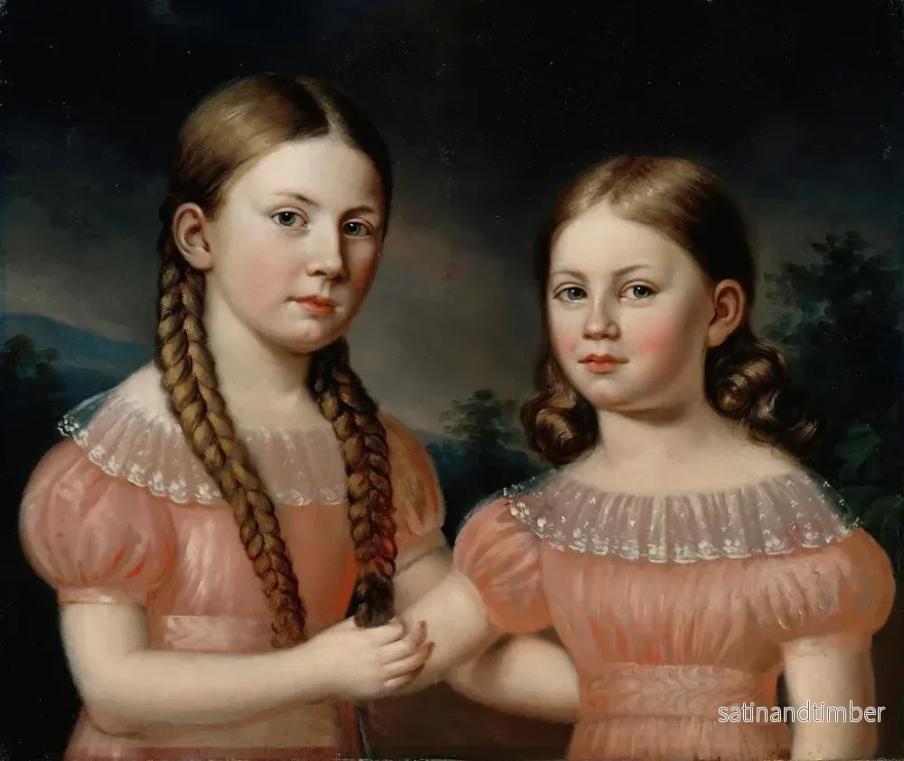 Reproduktion av målningen Jacobina och Helena Simelius - Johan Erik Lindh - Bild 2