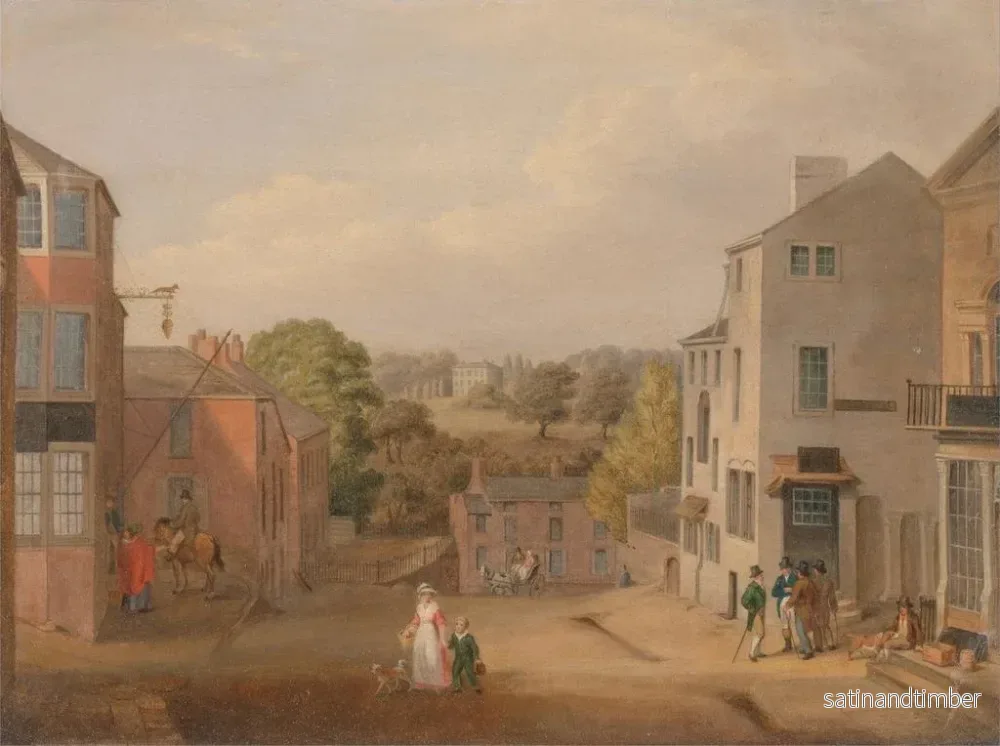 Reproduktion av målningen av gatubild i Chorley, Lancashire, med utsikt över Chorley Hall - John Bird från Liverpool - Bild 2