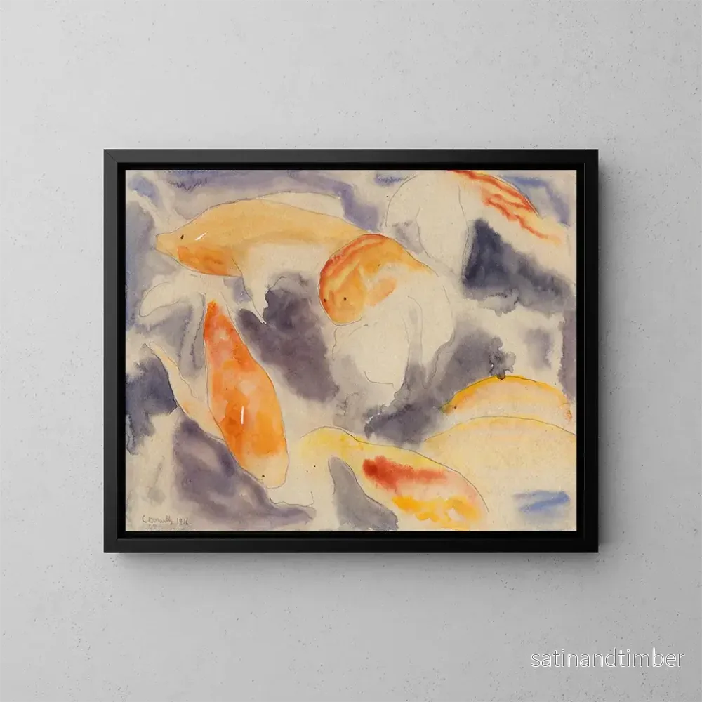 Reproduktion av målningen Serie av fisk nr 4 - Charles Demuth