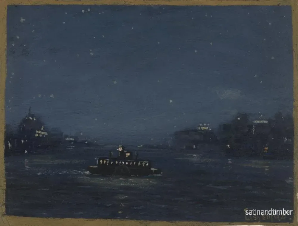 Reproduktion av målningen Ferryboat de nuit - Louis Michel Eilshemius - Bild 2