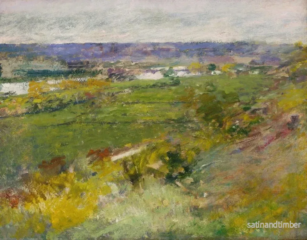 Reproduktion av målningen Studie för Seine-dalen sett från Givernys höjder - Theodore Robinson - Bild 2