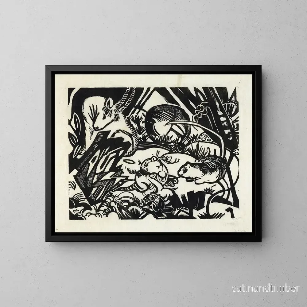 Reproduktion av målningen Legend djur - Franz Marc