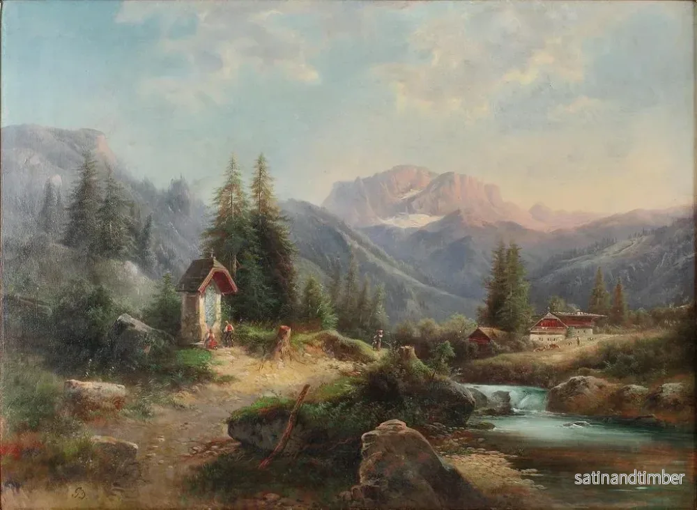 Reproduktion av målningen Landskap av Bach med figurer - Gustav Barbarini - Bild 2