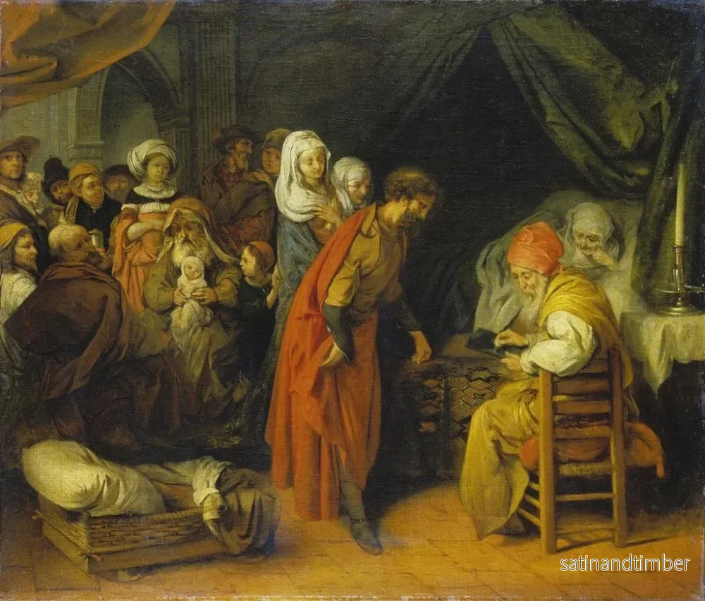 Reproduktion av målningen La naissance et le nom de saint Jean-Baptiste - Barent Fabritius - Bild 2